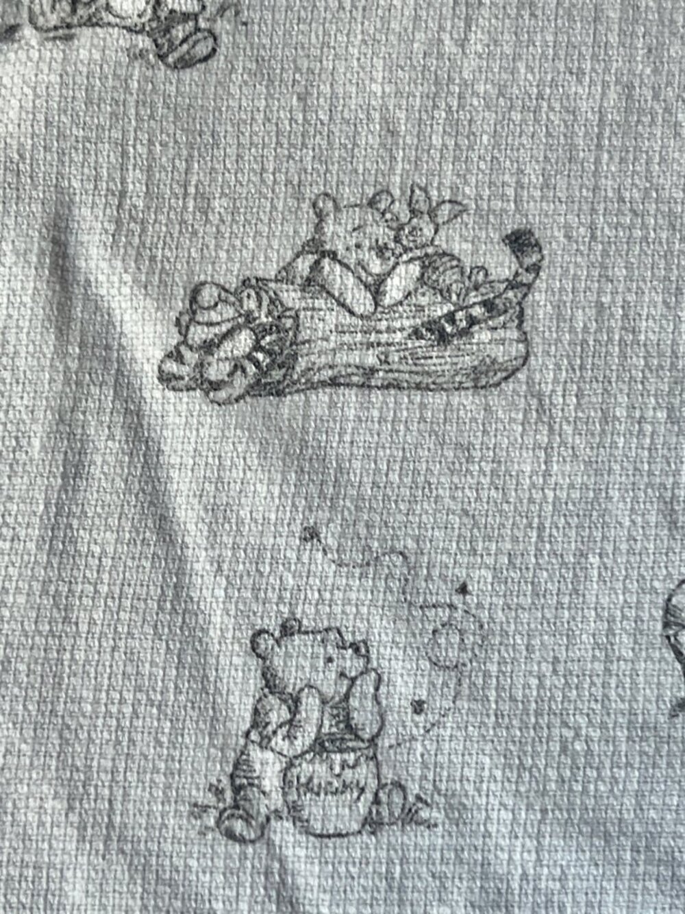 Disney Winnie The Pooh Black & White Graphic Tea Towel 24"x16" Terrycloth - Picture 3 of 9